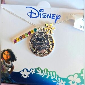 Disney Crystal Charm Necklace (0.10 ct. t.w.) in 14K Gold Flash Plated Set NIB